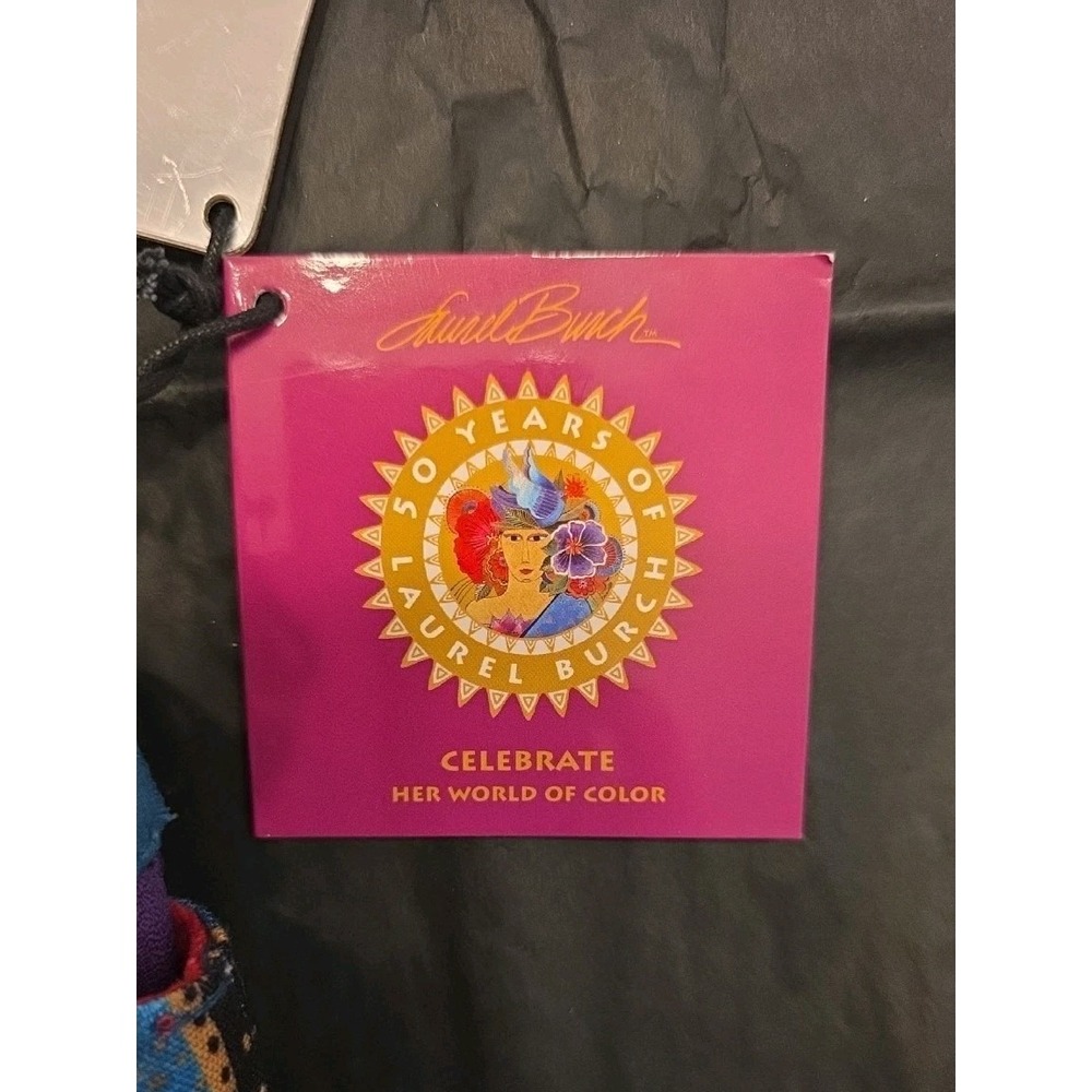 Laurel Burch Canvas Tote Bag Sun Moon Stars Celestial Cat Purse NWT Vintage - Picture 9 of 14
